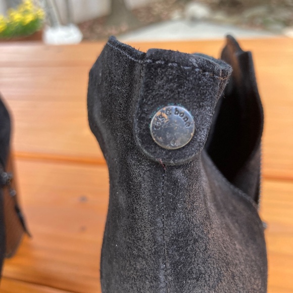 Rag and Bone Black Suede Margot Zippered Heeled Botties Made in Italy Size 39 - Picture 4 of 16